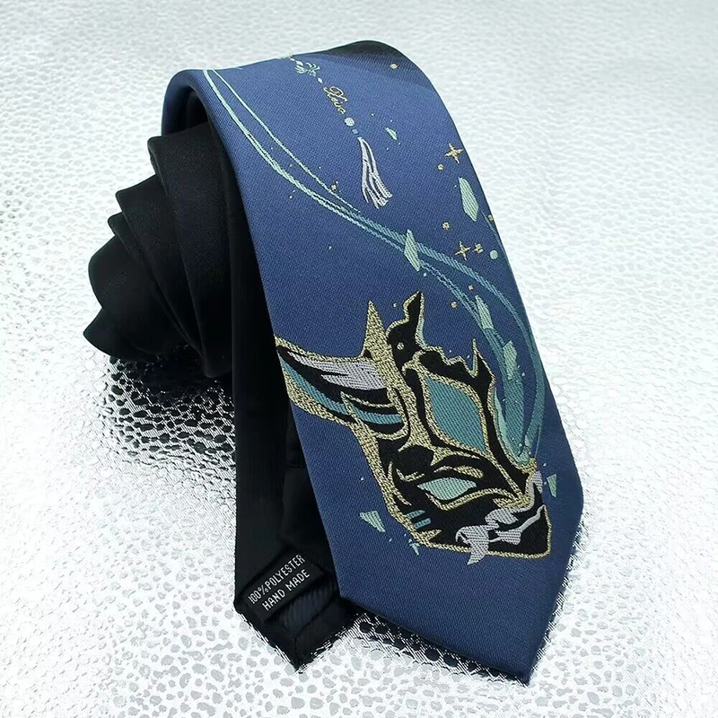 Genshin Impact Xiao Zhongli Wanderer Scaramouche Cosplay Original JK Krawatte Krawatte Zubehör Weihnachts feier Requisiten Unisex – Detail 10