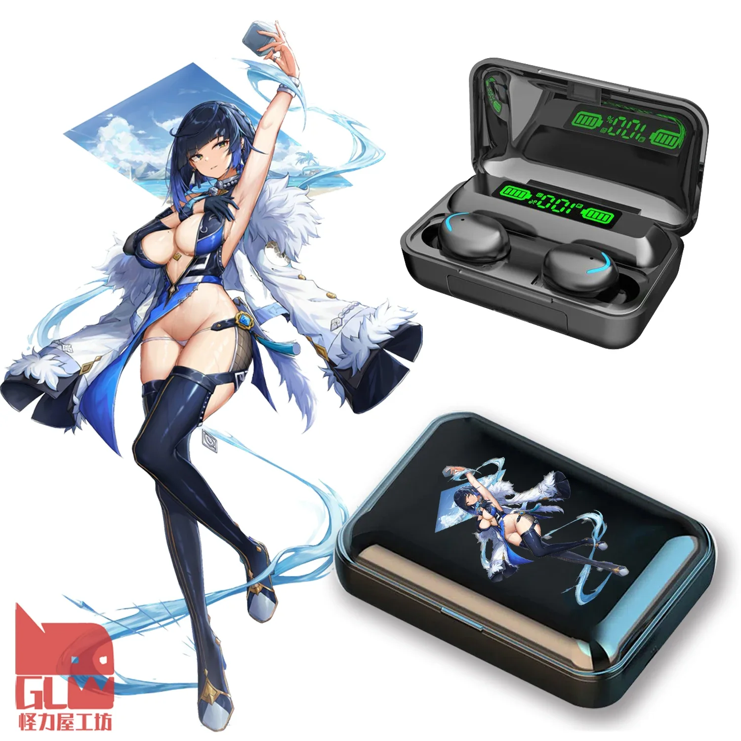 

Bluetooth-наушники Game Genshin Impact Yelan для косплея, беспроводные наушники для Android, 5,0 HD, аксессуары Genshin
