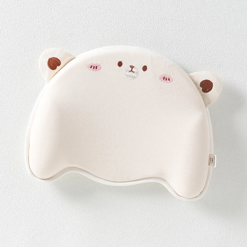 Newborn Baby Pure Cotton Cartoon Animal Soft Breathable Pillow Baby Anti Deviation Head Correction Head Shape Shaping Pillow