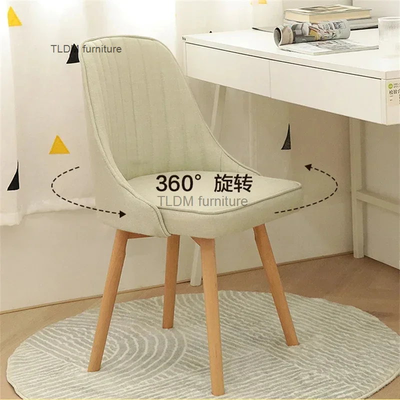 Household Students Desk and Chair Simple Modern Furniture Wood Dining Chair Study Swivel Chair Pink Vanity Chairs for Bedroom hotel reception desk solid wood double sided triangle conference seat display stand dining table sign in name card