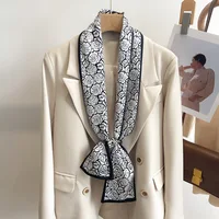 50 Color New Women Silk Feel Printed Design Scarf Shawl Fashion Luxury Long Narrow Small Silk Scarves Ladies Headband Headscarve - Image 2