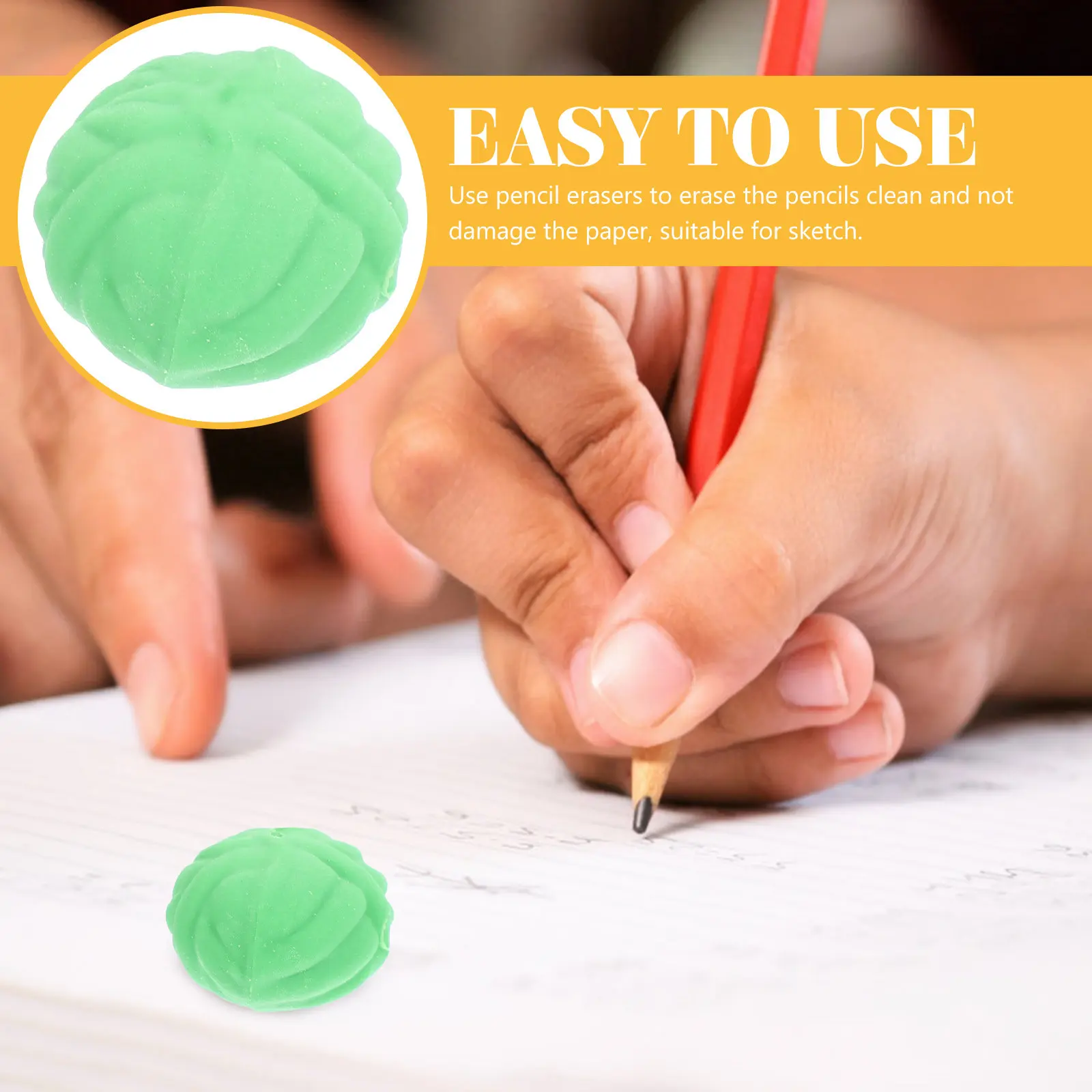 20Pcs 양배추 모양의 지우개 학생들을위한 귀여운 미니 지우개 어린이 학교 사무실 쓰기 그리기 교정 용품 대량