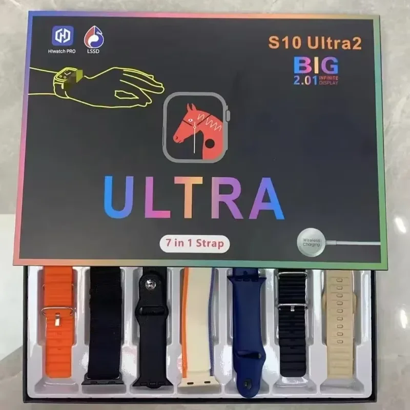 S10ULTRA2 Smartwatch para homens e mulheres Carregamento sem fio Chamada Bluetooth NFC GPS Track BT M&uacute;sica Jogos 4 smart watch