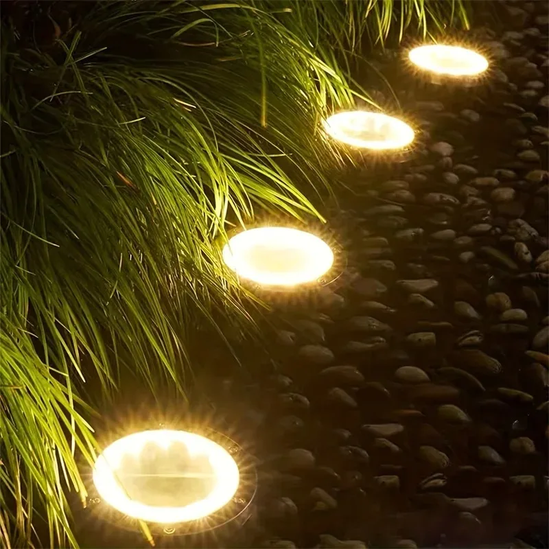 Solar Ground Light Garden Lights Outdoor Bright Landscape Lighting for Patio Pathway Lawn Waterproof
