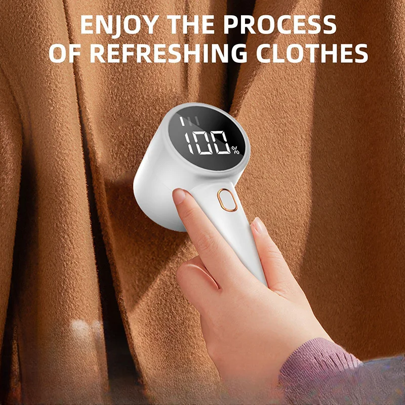 Electric Hair Ball Trimmer Household Clothes Shaver Rechargeable Portable LED Display Lint Remover for Clothing High-capacity 2