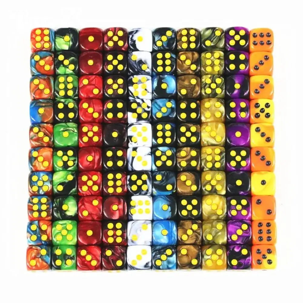 

10Pcs/set D6 16mm Colored 6-sided DND Dice Translucent Colors Party Game Polyhedral Dice Role-Playing Acrylic Table Game