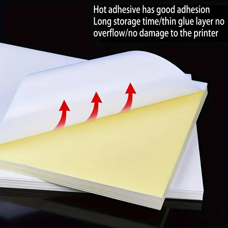 A4 자체 접착식 스티커 라벨, 강력한 접착력이 있는 전체 시트 인쇄 가능 갈색 크라프트지, 레이저/잉크젯 프린터용 쉽게 떼어낼 수 있음