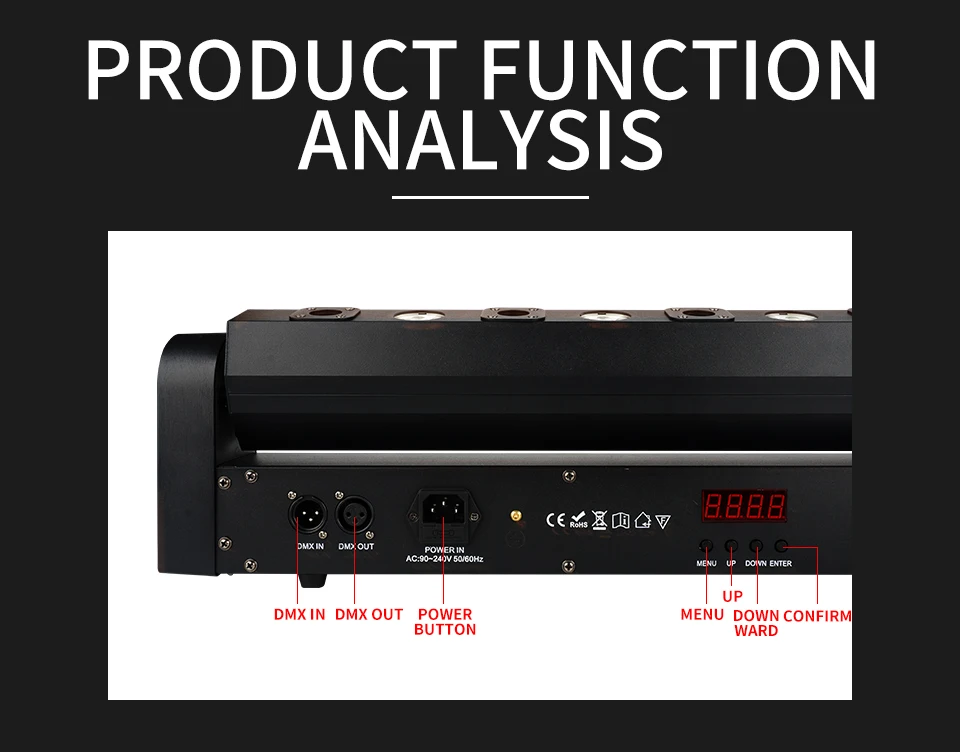 Stage 8+8 Eyes DJ Professional Laser Light Led Single Red Laser Projector DMX512