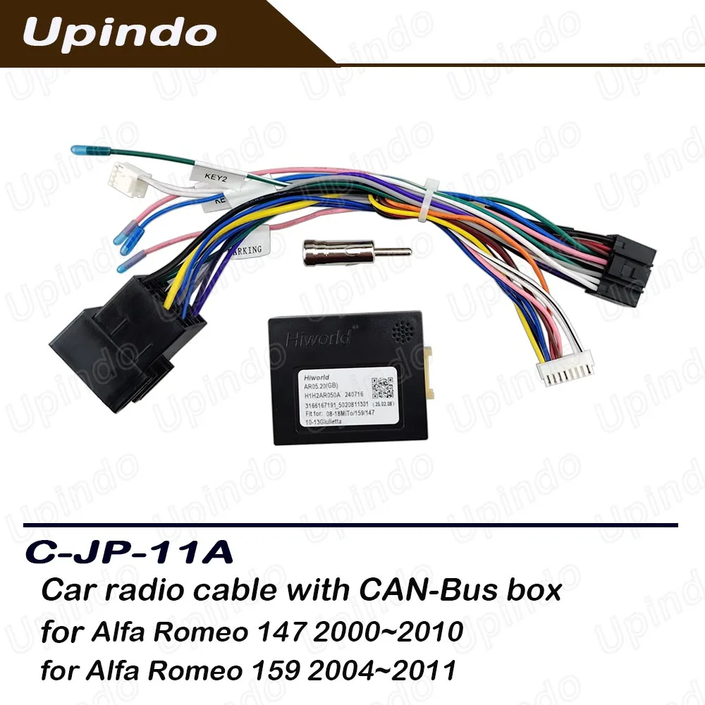 Faisceau De Câbles Autoradio, Décodeur CAN Bus, Connecteur ISO, Adaptateur 16 Broches, Compatible Pour Alfa Romeo 147 156 159 GT Brera Spider MiTo( Cable