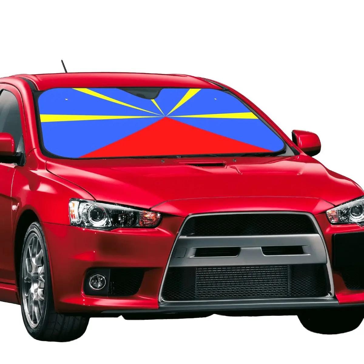 Reunion Island Flag Car Windshield Sunshade Foldable Sun Blocker Car Window Shades