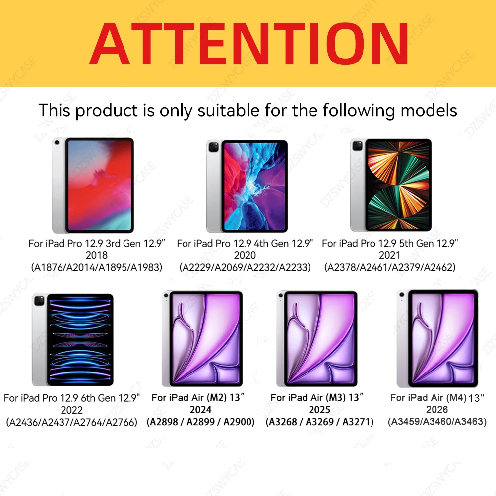 Versatile Tablet Case with Pencil Holder and Soft TPU Back