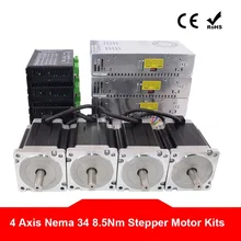 

4 Axis CNC Router Kit 8.5Nm(1204oz.in) Nema 34 Stepper Motor & Driver
