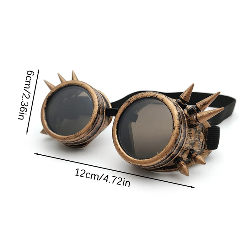 Motorrad Retro Steampunk Brille Fahrer Gothic Sonnenbrille Schutzbrille Dekorationen Mehrere Modelle Dress Up Tool – Detail 8