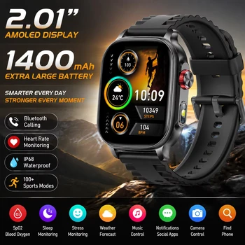 Nouvelle montre connectée Amazfit Bip 6 2026 pour hommes, sportive, étanche IP68, avec suivi cardiaque 24h/24 intégré, appels Bluetooth, montre connectée tendance pour femmes