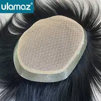 Silk Base Toupee Realistic Men's Wig Lace Hair System Wigs Human Hair Male Hair Prosthesis Asian Wig Man Natural Hair Hairpiece 1