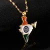 India Map Flag Pendant Necklaces Indian Jewelry 5