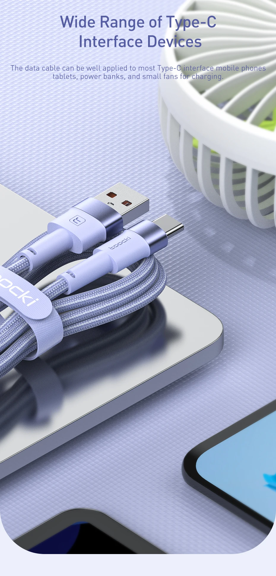 Toocki 2er Pack 3a USB C Kabel Typ C für Xiaomi 12t Pro Realme Redmi Note 12 Pro Poco F3 X4 GT Schnell ladekabel Datenkabel Kabel – Detail 9