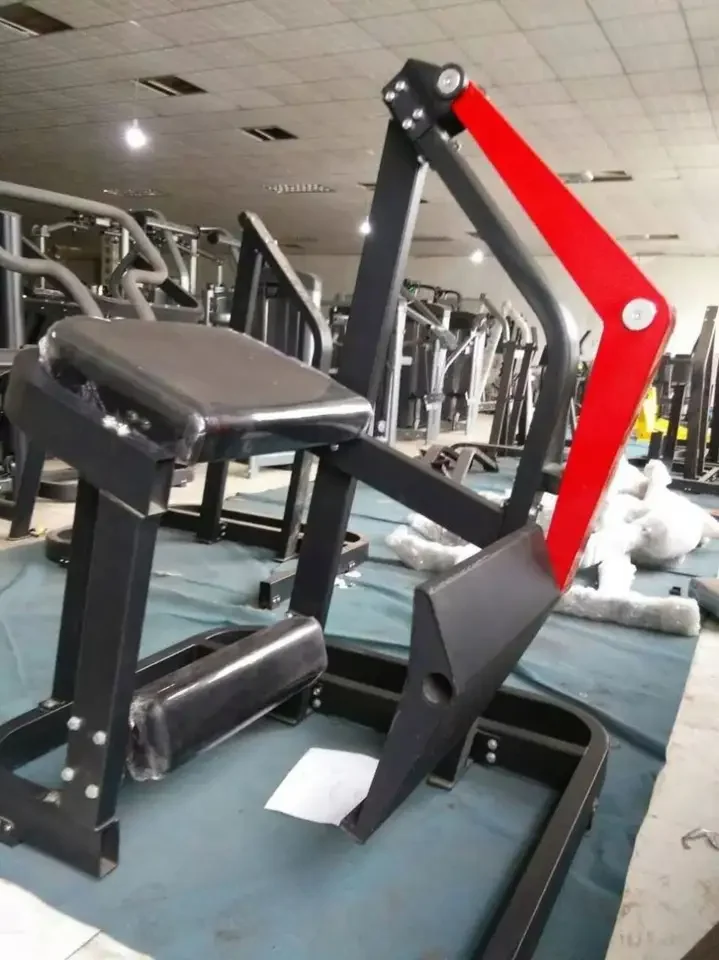 Steel Plate Loaded Rowing Machine Fitness Strength Training Equipment for Gym Use with Rear Kick