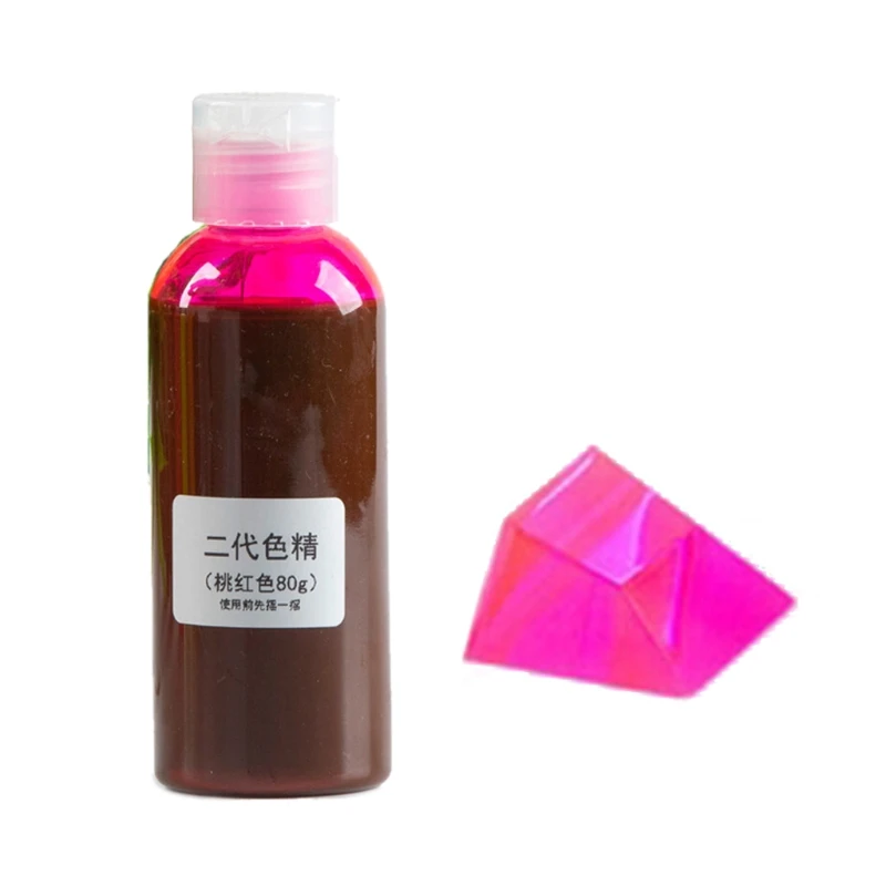 Large Bottle 80g Transparent Epoxy Resin Coloring Dye - Fading Resistant