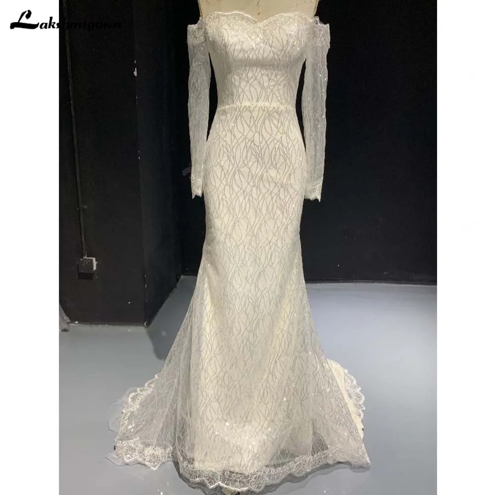 

Bohemian Fashion Off-Shoulder Corset Wedding Dress Three Quarter Sleeve Prom Dress Back Zipper Formal Dress Evening gown