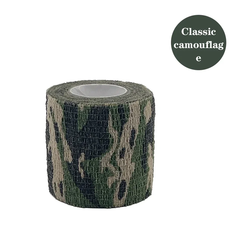 10 Stück 4,8m Tarnfarben-Elastikband Jagd-Tarnband Elastoplast Wickelband Selbstklebender Sport-Schutz Knöchel-Knie-Bandage – Detail 9