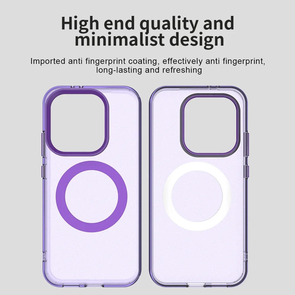 Luxury Armor Shockproof Matte Hard Case with Magsafe Magnetic Wireless Charging Compatibility