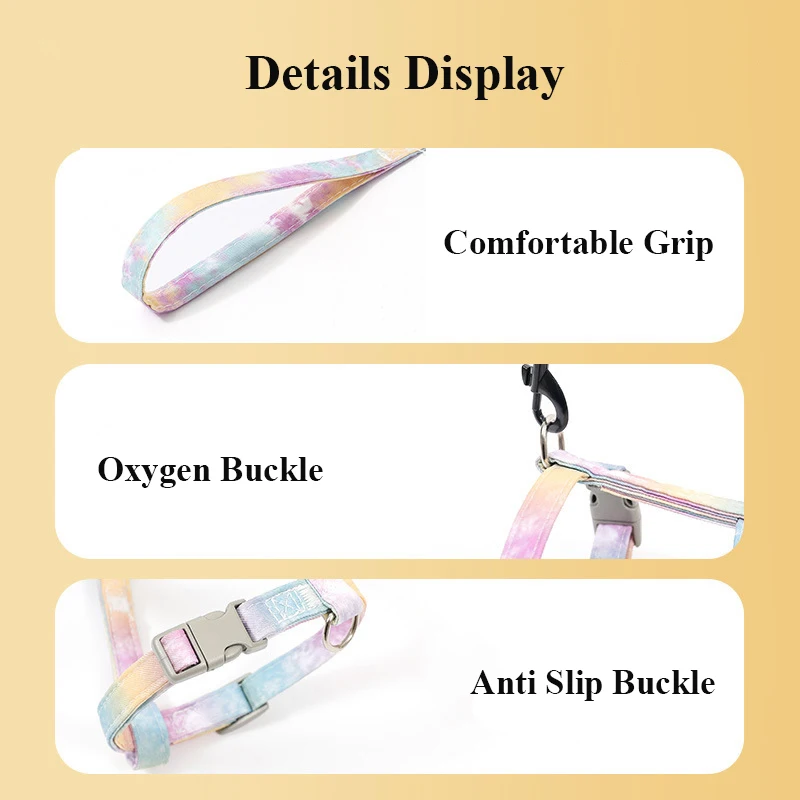 Cat Harness and Leash Set Adjustable Escape Proof Pet Harness for Kitten Outdoor Walking Cat Collar Lead Leash Pet Supplies 5