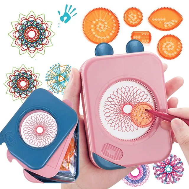 Magic Spirograph Drawing Toys Painting Template Multi-function Accessories Geometric Ruler Drafting Tools Storage Set Kids Toys 1