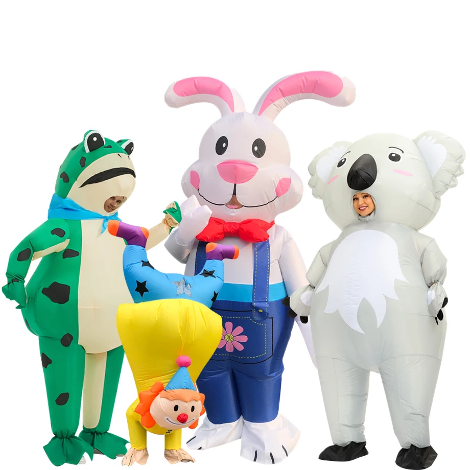 

Animal Cosplay Inflatable Costume Clown Frog Koala Rabbit Cow Pink Pig Easter Halloween Carnival Masquerade Party Holiday Gift