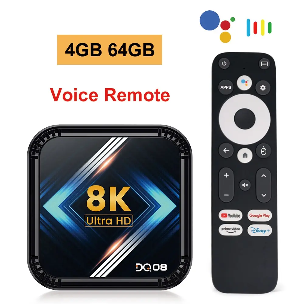 DQ08 RK3528 Smart TV Box Android 13 Quad Core Cortex A53
