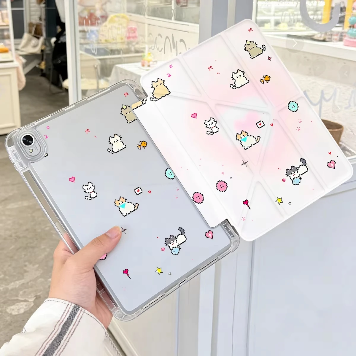Pink Cherry Print Tablet Case - Stylish Protective Cover