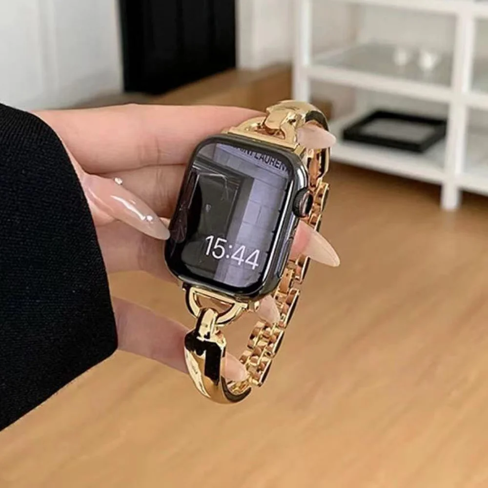 Elegant Metal Bracelet Band for Apple Watch - Women's Edition