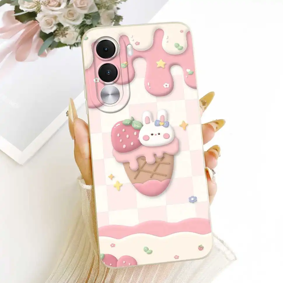 Cartoon Cat & Cute Dog Silicone Back Cover - 6.8 Premium Protective Phone Case