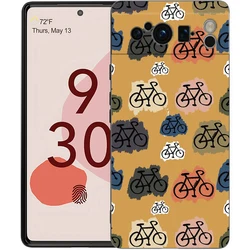 Mountain Bike Cycling Art Shockproof Phone Case - Soft TPU Black Cover - Pixel 8 Pro (A1)