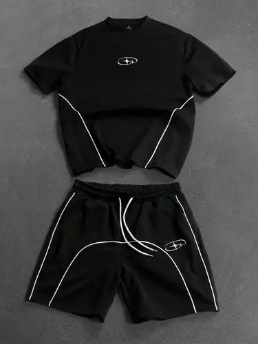 2026 Summer New Men's Short-Sleeved Shorts Set with 3D Pattern Printing - Street Casual Fashion Comfortable and Stylish - Image 2