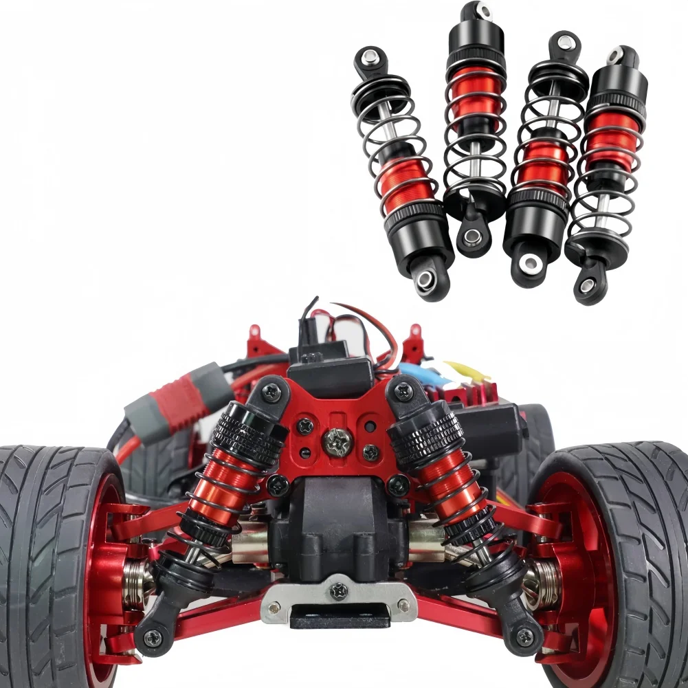 4개/세트 알루미늄 충격 흡수 장치 키트, 1/10 RC 크롤러용 충격 흡수 장치, Axial SCX10 및 TRX-4 D90 사이클링 액세서리용