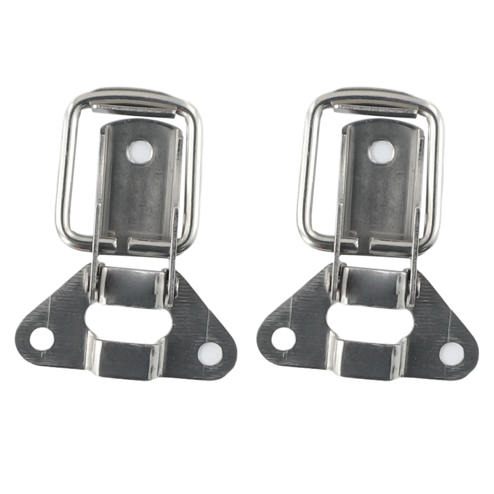 

Toolbox Locking Hasps 2Pcs Catch Clasp For Jewelry Boxes Instrument Box Lock Silver Stainless Steel High Quality