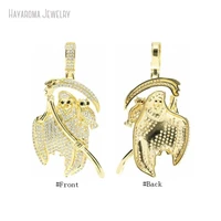 10Pcs Gold Color Death Invisible Setting Metal Cubic Zirconia Jewelry Copper Wholesale Pendant PM53084 1