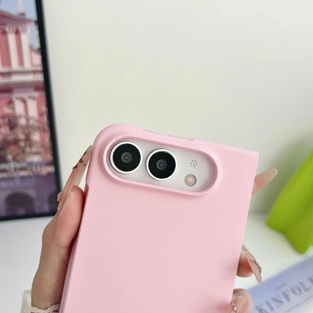 Sleek Matte Folding Phone Case - Slim, Soft Touch, Shockproof Back Cover in Solid Color