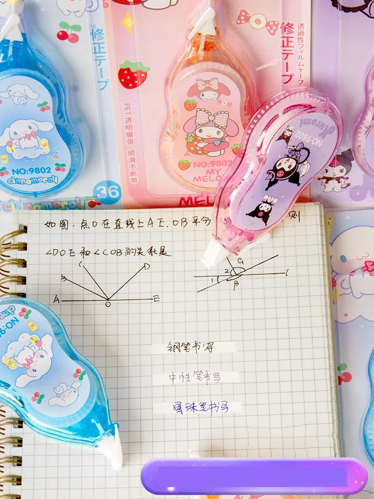 The Sanrio Family Series Kuromi Cinnamoroll Melody Correction Tape for Students correction tape