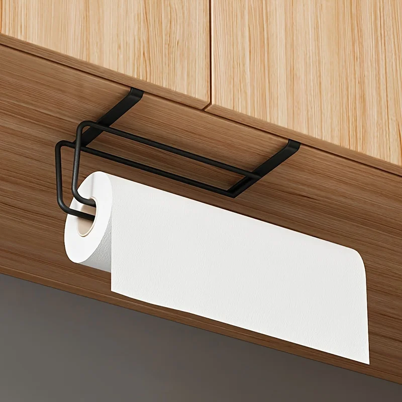 Non-Perforated Tissue Holder Wall-Mounted Design Space-Saving Kitchens And Bathrooms Modern And Simple Style