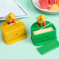 Jjyy Detachable Toothpick Storage Box Bird Toothpick Box Dispenser Automatic Push Type Toothpick Holder Table Decoration.jpg