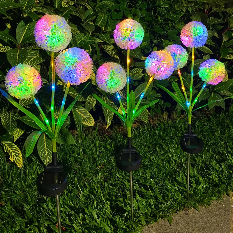 Solar Lights Outdoor Garden Decor Solar Garden Lights Decorative Dandelion With LED Waterproof Solar Lights Outdoor For Yard