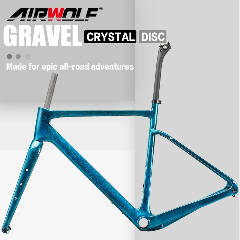 

Airwolf T1100 Full Carbon Bike Frame Road Frames with Fork Seatpost Bicycle Race Bike Frame BB386 Carbon Bicycle Frameset