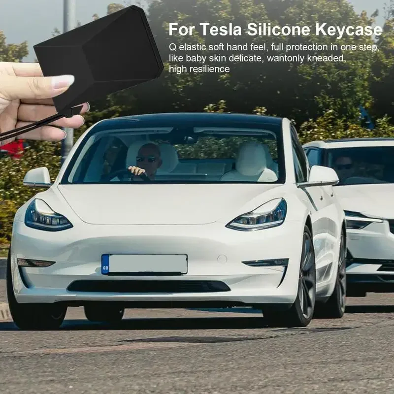 Per Tesla Model Y/3/X/S Silicone Car Card Key Case Protector Cover Car Card Key Holder Custodia Protettiva Accessori Per Auto