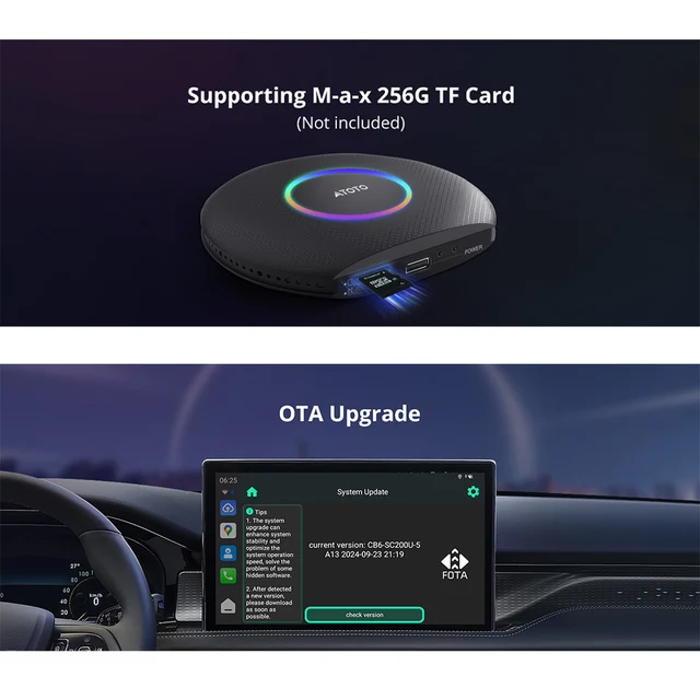 ATOTO CB6 AIボックス Amazon.com: CB6 Car Video Box Wireless CarPlay/Android Auto