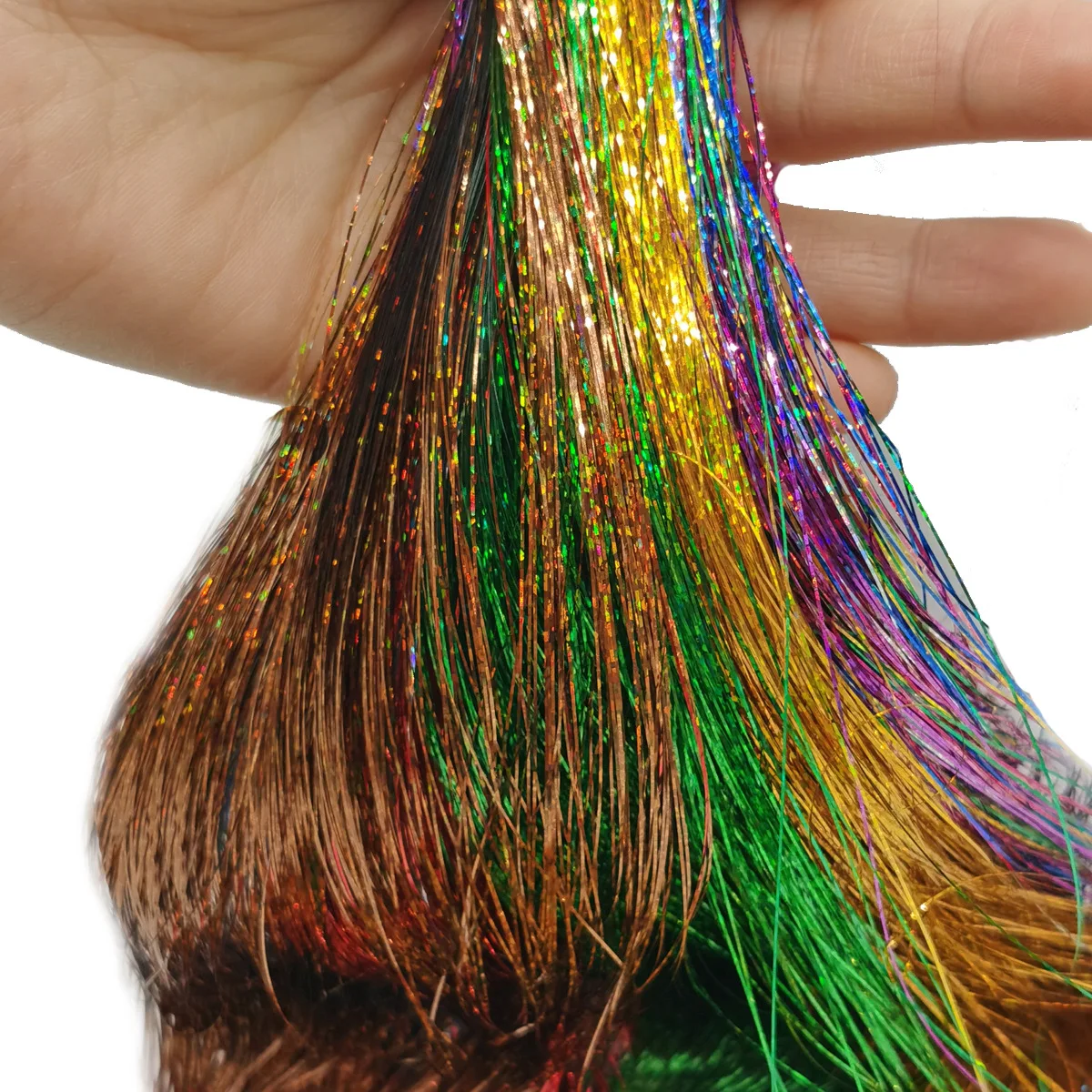 Sparkle Hair Tinsel: Heat-Resistant 36-Inch Multicolor Glitter Fairy Hair Accessories