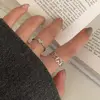 Index Finger Ring Stylish Electroplating Opening Ring Ladies Women Ring  Ins Style Adjustable Ring Fashion Jewelry 6