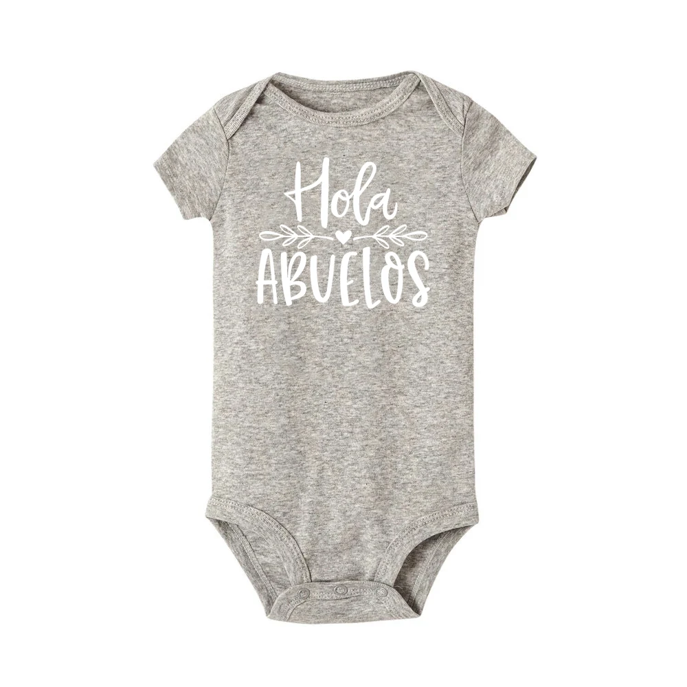 Adivina Quien Va A Ser Abuela Otra Vez Spanish Newborn Baby Bodysuits  Pregnancy Announcement Infant Born