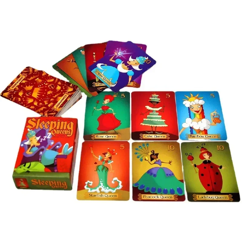 Card Full English Sleeping Queens Board Game 2-5 People Family Gift Wake Up Queen Strategy Game Fun Childrens Toys